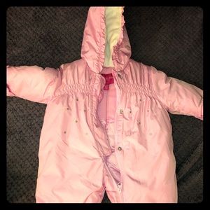 6-9 month Pink Baby girl Snowsuit